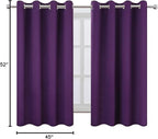 LEMOMO Purple Blackout Curtains/52 x 45 Inch Length Kids Curtains/Set of 2 - Image 9