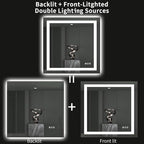 LOAAO 40"X38" LED Bathroom Mirror - Image 6