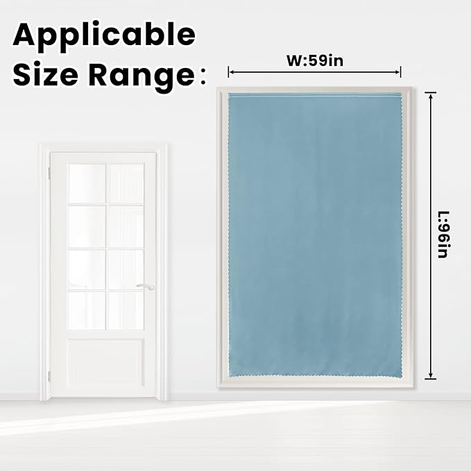 Self Adhesive Curtains, Portable Blackout Curtains Fabric Curtains - Image 7