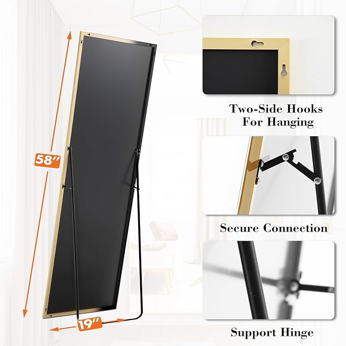 DUMOS Full Length Mirror 19"x 58" - Image 5