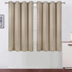 LEMOMO Blackout Curtains 66 x 54 Inch Long Khaki Curtains Set of 2 Panels Room by Lemomo
