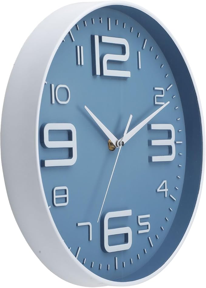 12 inch Silent and Non tick Battery Powered Quartz Round Wall Clock, Suitable - Image 3