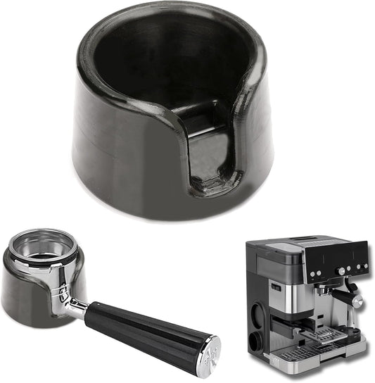 Coffee Tamper Base Compatible with Ninja Espresso Machine ES601/ES701,Handheld Portafilter Support Stand For Ninja Cafe Luxe,Anti-Slip Coffee Accessories Improves Tamping Stability & Extraction Black