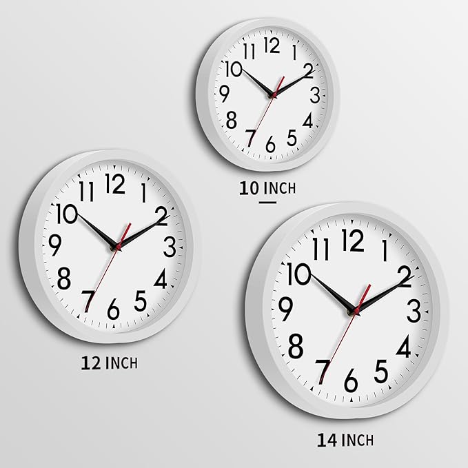 DAXSMY Wall Clock Modern Battery Operated 10 Inch Simpel Silent Non Ticking - Image 3