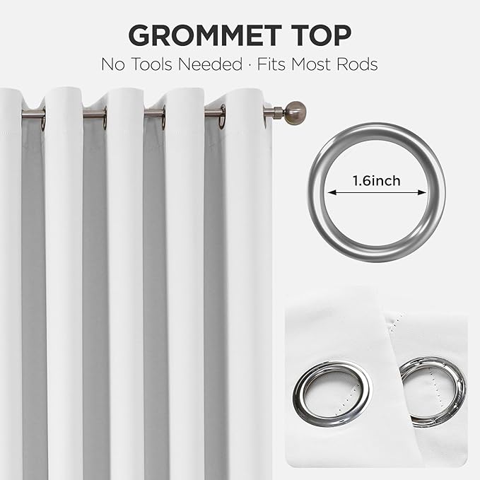 Joydeco Blackout Door Curtain for Doorway Privacy 80 Inches Long, Grommet - Image 9