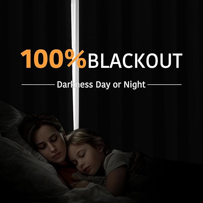 RYB HOME Extra Wide 100% Blackout Patio Door Curtain 96 inch Long, Grommet Room - Image 3
