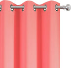 LEMOMO Blackout Curtains 52 x 90 Inch Long Coral Curtains Set of 2 Panels Room - Image 6