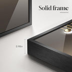 Large Framed Modern Luxury Black and Gold Abstract Wall Art - Image 6