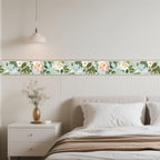 IVN Wallpaper Border Peel and Stick Wall Floral Bee Decorative Wall Trim Self - Image 2