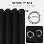 Joydeco Blackout Door Curtain for Doorway Privacy 108 Inches Long, Grommet - Image 9