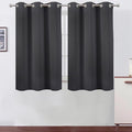 LEMOMO Dark Grey Blackout Curtains/38 x 54 Inch/Set of Two Panels Grommet by Lemomo