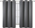 LEMOMO Grey Thermal Blackout Curtains/38 x 54 Inch/Set of 2 Panels Room - Image 2