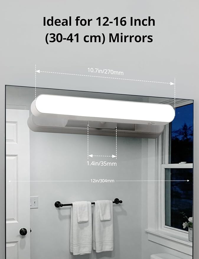 Combuh 2 Pack Battery Operated Bathroom Mirror Lights Bar - Image 8