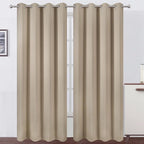 LEMOMO Blackout Curtains 52 x 90 inches Long Khaki Curtains Set of 2 Panels by Lemomo