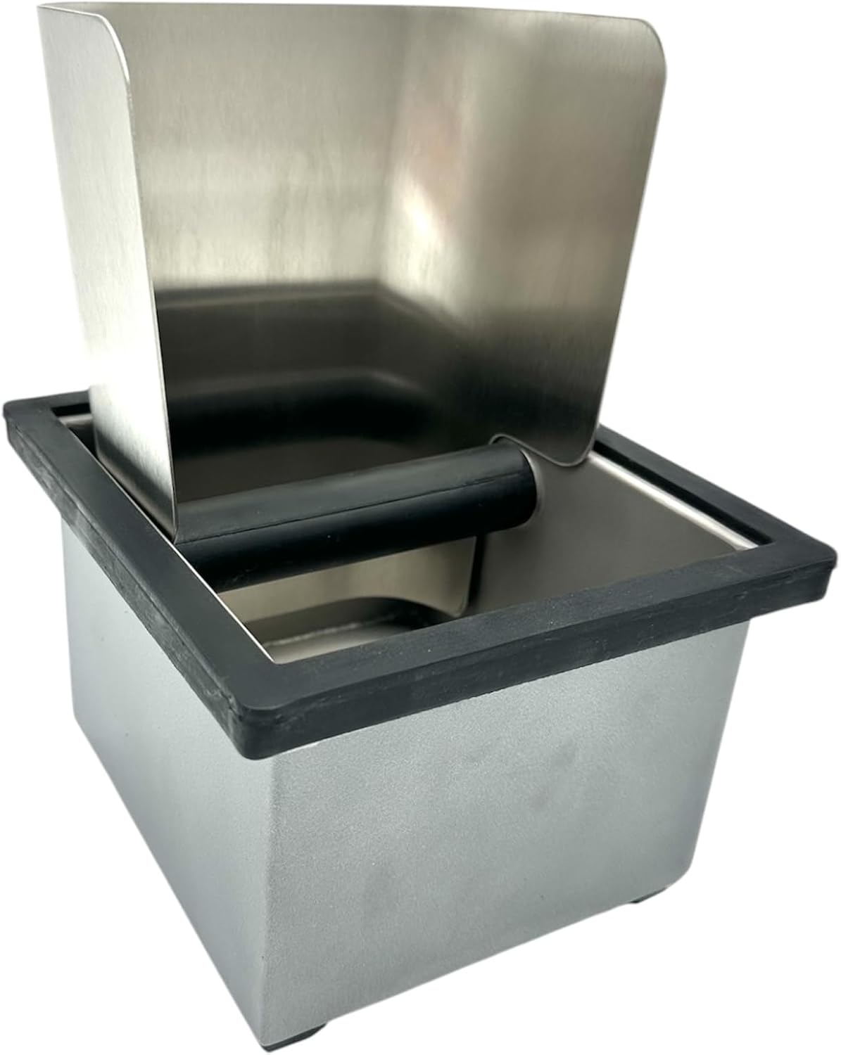 Rattleware Stainless Steel Espresso Knock Box Splash Guard for Home, Cafe, Restaurant, Hotel - Coffee Splash Guard Accessory for Baristas, Dishwasher Safe, Home Espresso Stations