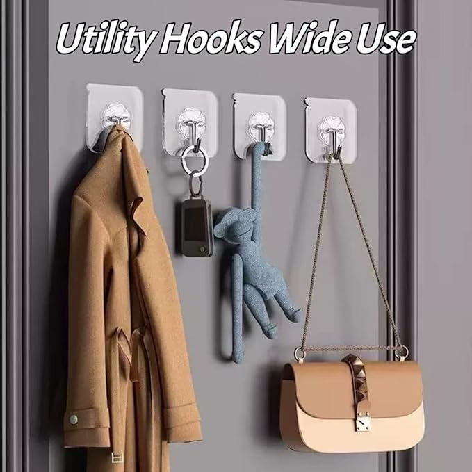DDMY 36 Pack Heavy Duty Hooks Self Adhesive Large Hooks - Image 2