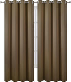 LEMOMO Blackout Curtains 52 x 108 inch/Brown Curtains Set of 2 Panels/Thermal - Image 2