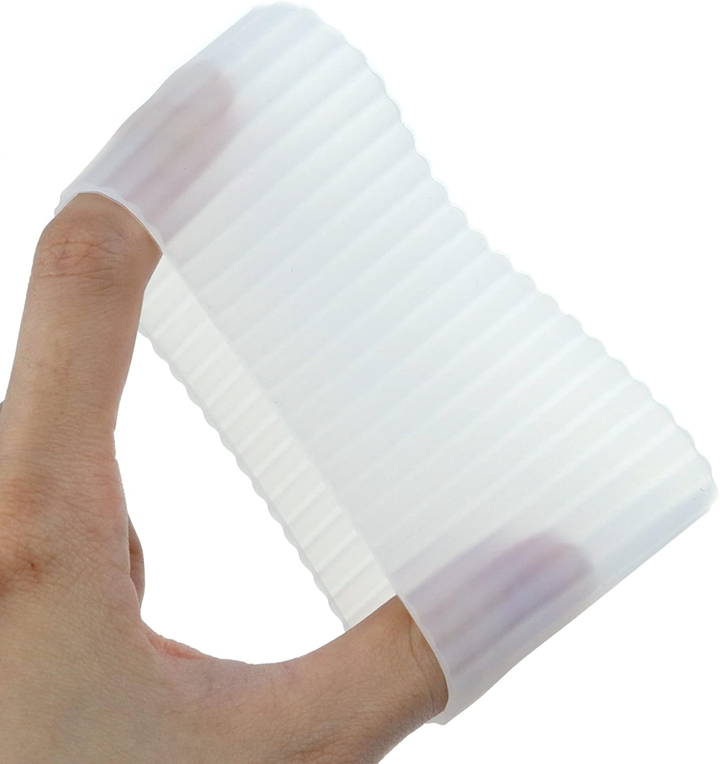 Semetall 6pcs Reusable Coffee Cup Sleeve Heat-resistant Nonslip Silicone Glass Travel Mug Cup Sleeve(Black and White)