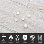 AULIGET 4-Piece Beige Slate Peel and Stick Backsplash Wall Tiles, Laundry Room - Image 3