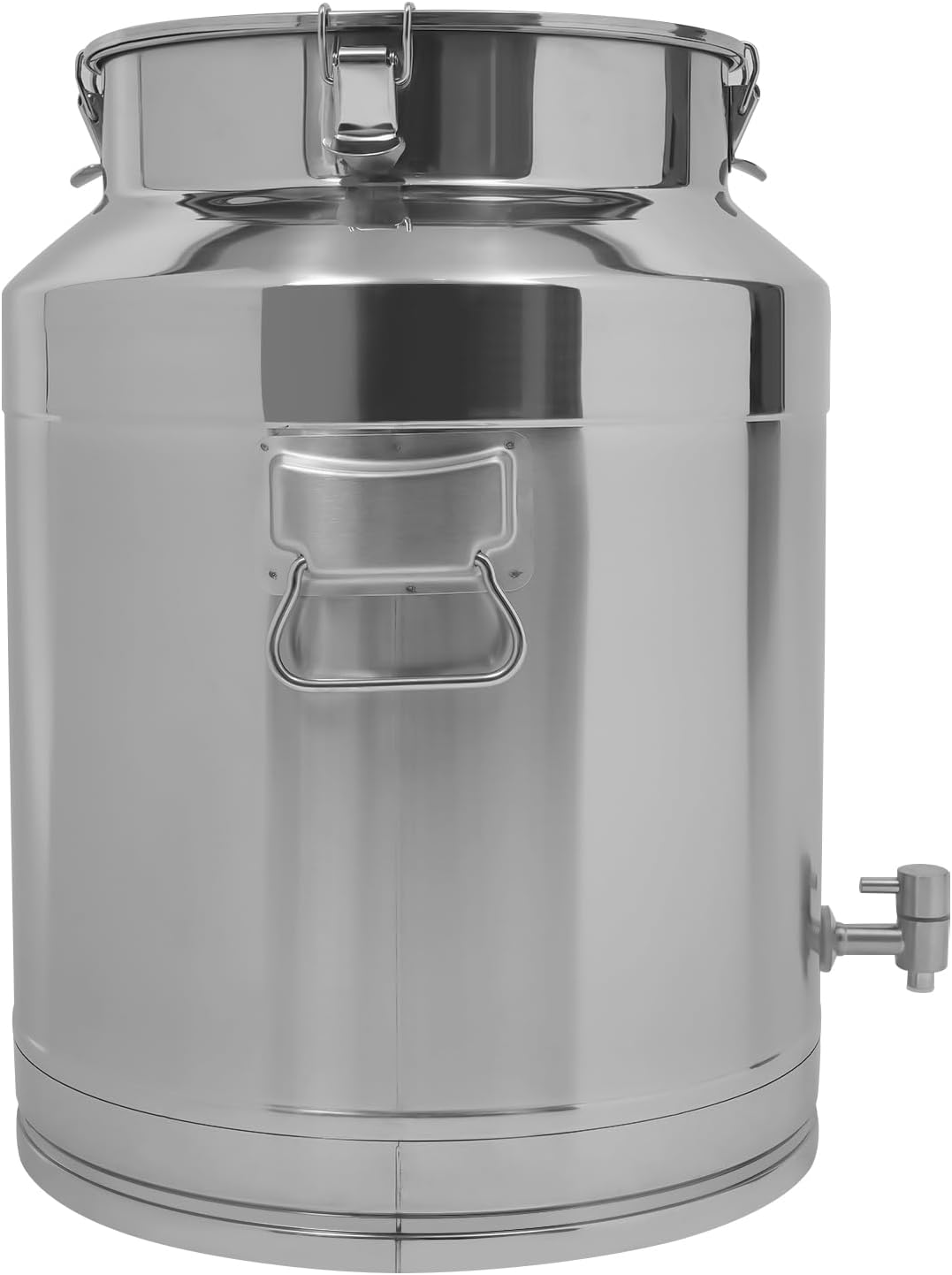 Thickened Stainless Steel Milk Can Large Liquid Container Storage,Stainless Steel Milk Bucket With Faucet, Sealing Lid and Carry Handle,for Wine, Oil Storage Transport (64L/16.90Gal)