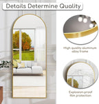Prywot Arched Floor Mirror, 57 "x 20" Full Length Mirror Wall Mirrors Hanging - Image 8