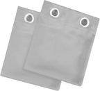 LEMOMO Blackout Curtains 66 x 72 Inch Long Light Grey Curtains Set of 2 Panels - Image 9