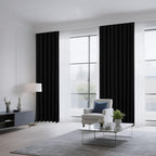 CUCRAF Black Blackout Curtains 84 inch Length 2 Panels Set, Rod Pocket Room - Image 5