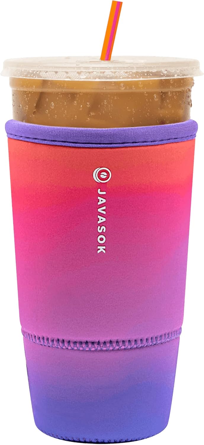 Sok It JavaSok Iced Coffee & Cold Soda Insulated Neoprene Cup Sleeve (Twilight, XXLarge: 44-48oz)