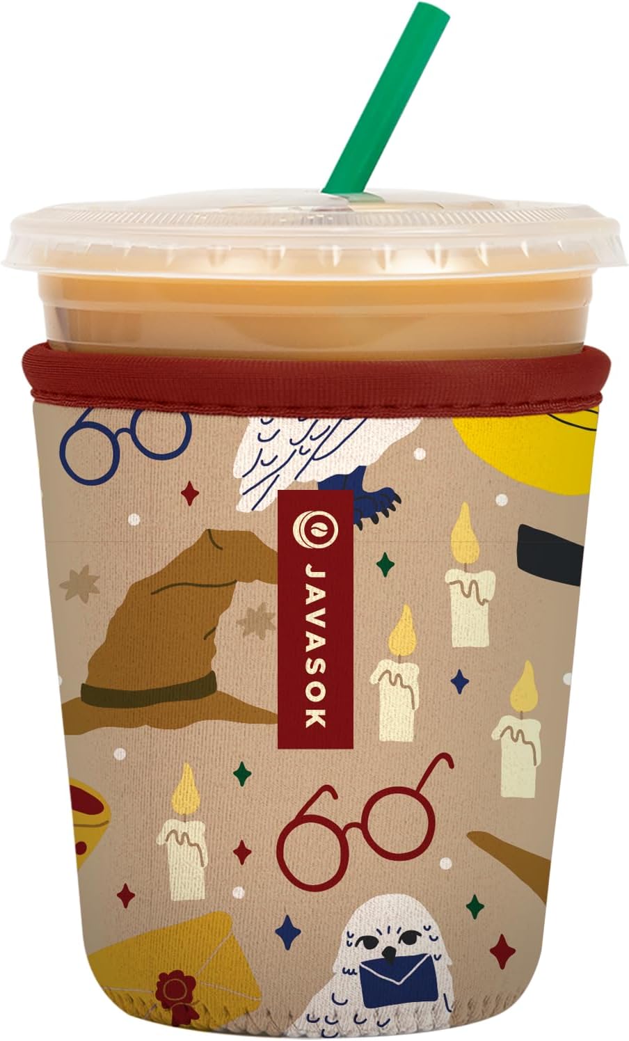 Sok It JavaSok Iced Coffee & Cold Soda Insulated Neoprene Cup Sleeve (Horcrux, Small: 16-20oz)