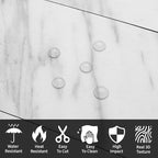 AULIGET 4-Piece White Marble Look Peel and Stick Backsplash Wall Tiles - Image 3