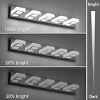 Ralbay Dimmable Chrome Bathroom Light Fixtures 5 Lights Modern LED Vanity Light - Image 5