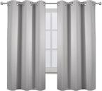 LEMOMO Light Grey Blackout Curtains 42 x 63 Inch Length/Set of 2 Curtain - Image 2