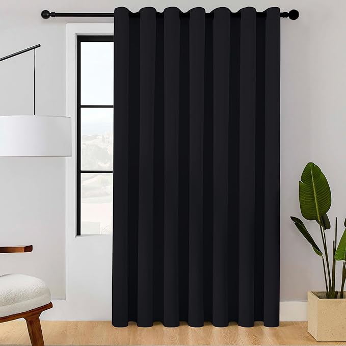 ChrisDowa Room Divider Curtain 108 Inches Long, Wide Blackout Sliding Door by ChrisDowa