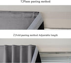 AJAZZ 100% Blackout Self Adhesive Curtains Small Window Short Temporary - Image 5