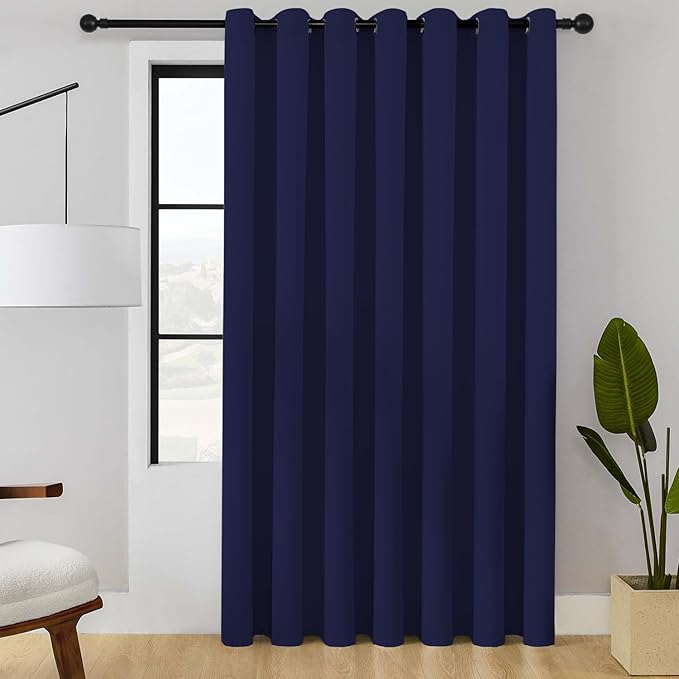 ChrisDowa Room Divider Curtain 90 Inches Long, Wide Blackout Sliding Door by ChrisDowa