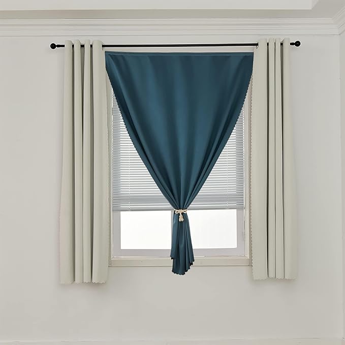 AJAZZ Self Adhesive Curtains 100% Blackout Shades Window Cover Sticky Curtain - Image 7