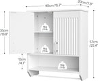 HOOBRO Fluted Bathroom Wall Cabinet, Farmhouse Medicine Cabinet - Image 3