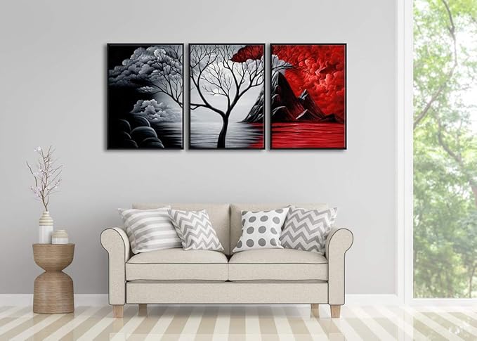Wieco Art Extra Large Size Framed Canvas Art Prints Wall Art the Cloud Tree - Image 4