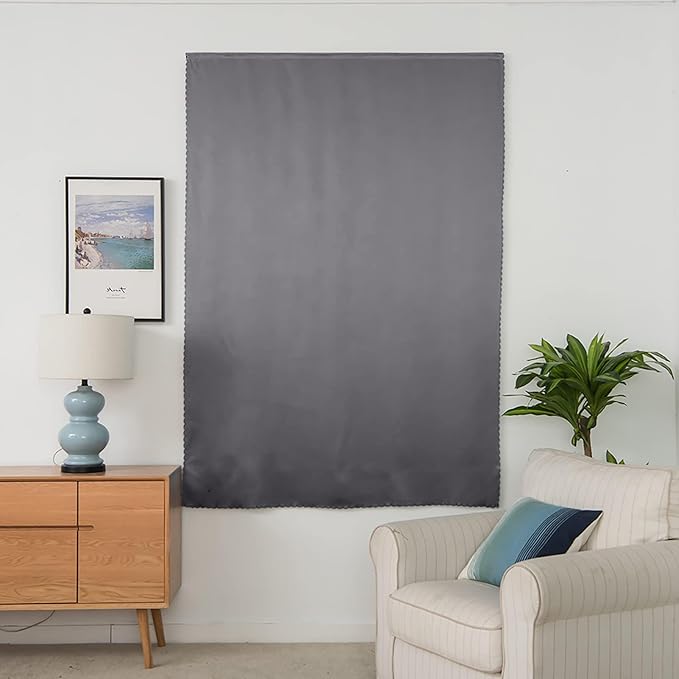 AJAZZ 100% Window Blinds Blackout Portable Blackout Curtains Adhesive Curtains - Image 8