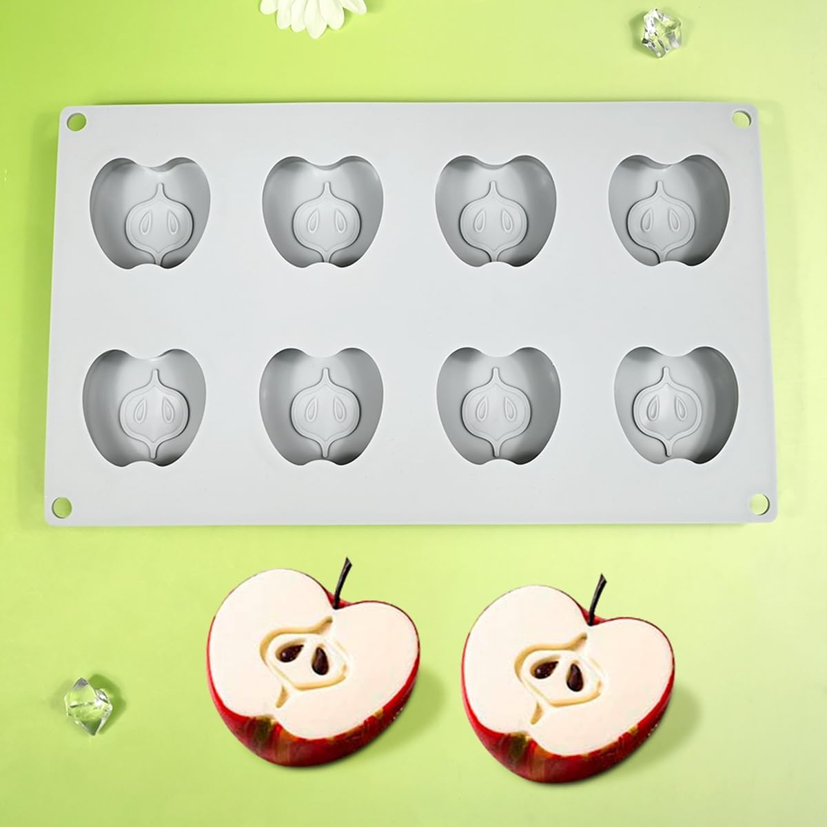 mostsom Appple Shaped Mousse Silicone Molds Chocolate Cake Mould Dessert Baking Form Cake Decorating Tools (G_ Appple)