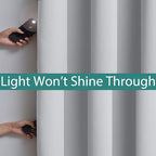 Yakamok 100% Blackout Lined Panels, Thermal Insulated Blackout Curtains - Image 3