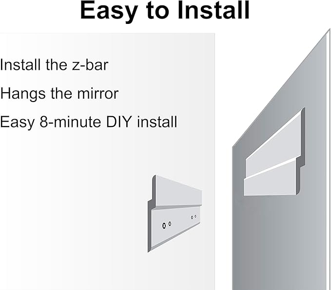 Frameless Bathroom Mirror for Wall, Rectangle Beveled Edge Mirror for Over Sink - Image 7
