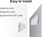 Ruomeng Wall Mirror Beveled Edge Frameless Mirror 20” x 28“ Wall Mounted Mirror - Image 7