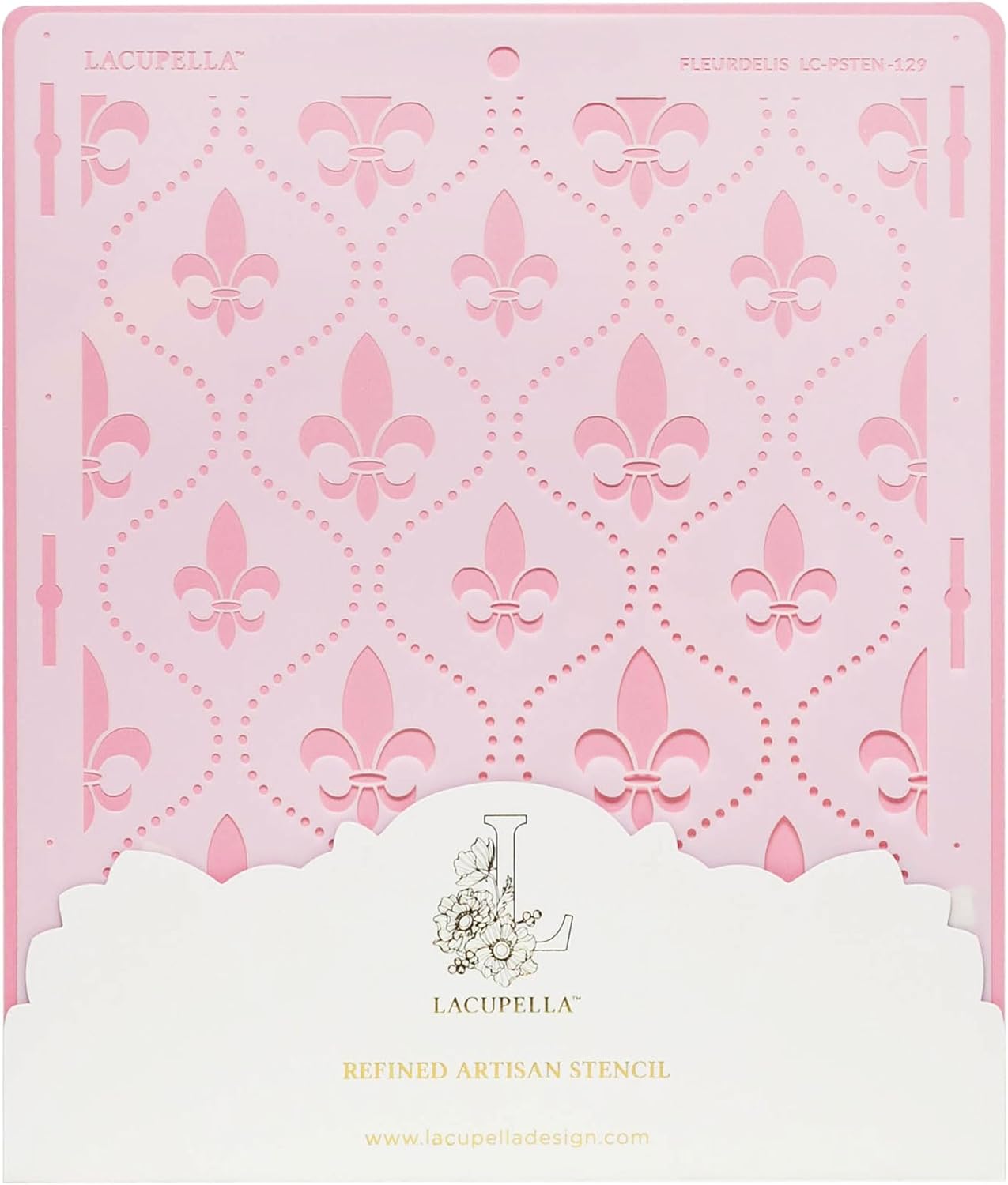 Royalty Lily Flower Large Cale Decorating Stencil (Fleurdelis)