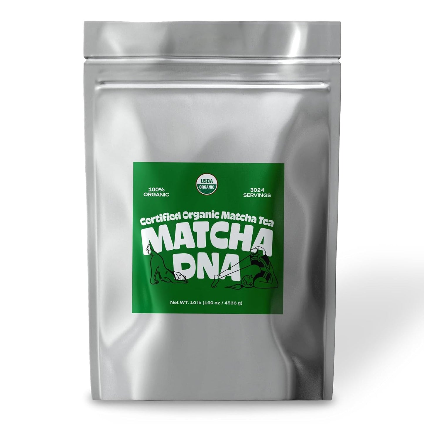 MATCHA DNA Certified Organic Matcha Green Tea Powder (160 oz BAG)