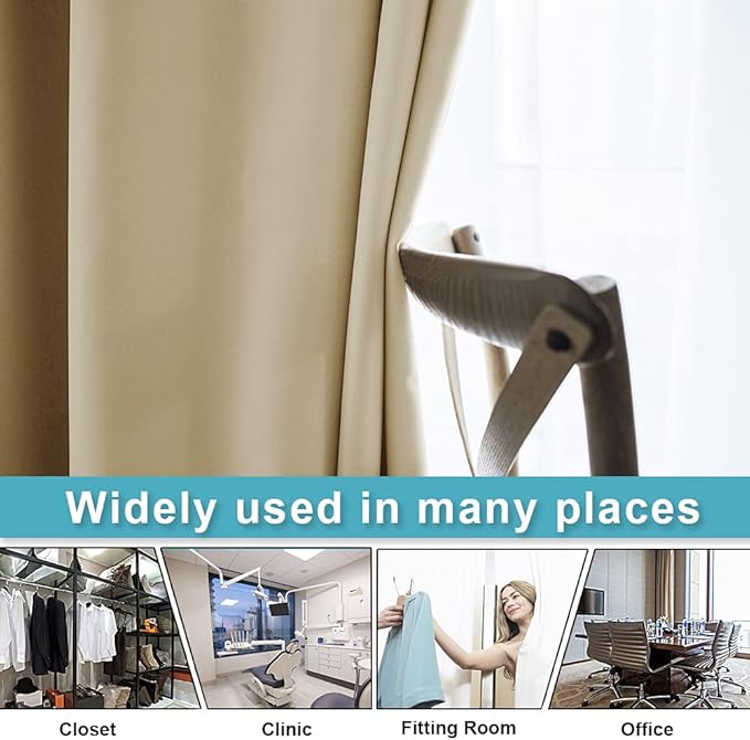RYB HOME Partition Room Dividers Curtain Room Darkening Privacy Grommet - Image 2