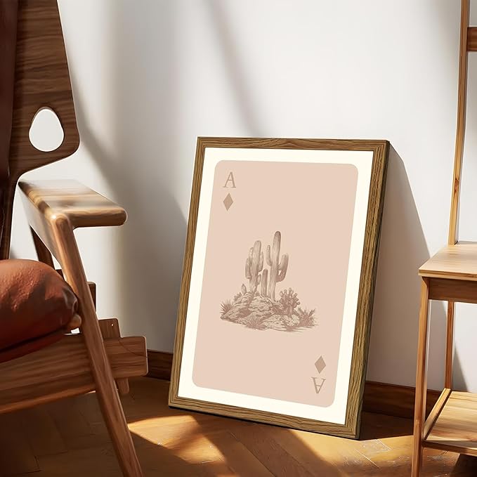 Western Wall Art Set of 3, Vintage Southwestern Cowboy Playing Card Wall Decor - Image 5