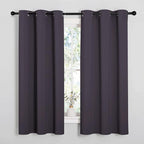 NICETOWN Greyish Purple Blackout Curtains 48 inches Length by NICETOWN