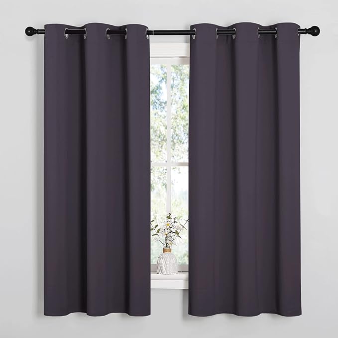 NICETOWN Greyish Purple Blackout Curtains 54 inches Length by NICETOWN