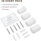 NAUMOO Wooden White Wall Hooks - Image 5